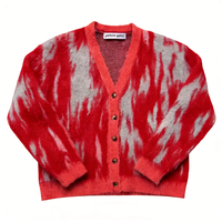 Pull en tricot décontracté personnalisé avec logo, mélange de laine, col en V, cardigan surdimensionné