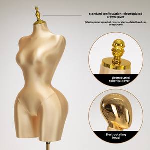 패브릭 BBL 여성 곡선 PU 가슴 마네킹 드레스폼 의류폼 라지 사이즈 힙 가슴 바디 골드 마네킹 여성 토르소 - Product Image 3