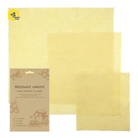 Envoltorios de Cera de Abeja Reutilizables, Duran Un Año con el Cuidado Adecuado, Moldeables y Autosellables para Almacenar Todo Tipo de Alimentos Frescos en Casa
