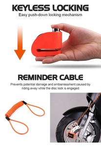<span class=keywords><strong>KOVIX</strong></span> OEM E bicicleta alarma disco bloqueo nuevo mecanismo de empuje hacia abajo bicicleta ciclismo cerraduras - Product Image 6