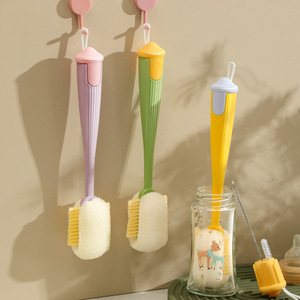 Bottle Washer,<b>Long</b> <b>Handle</b> Cup Brush Cleaner Removable Cups Scrubber Washing <b>Sponge</b> Cleaning Brush For Home Kitchen Cleaning Tool - Product Image 4