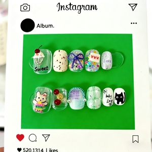 Hand Foot Press-on Nails Art & Coated Paper Display Show Card avec logo personnalisé/<span class=keywords><strong>Design</strong></span> <span class=keywords><strong>graphique</strong></span> et marquage à chaud - Product Image 5