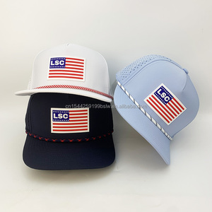 Casquettes <span class=keywords><strong>de</strong></span> baseball ajustables en PVC perforées au laser avec cordon, pour la plage et la natation, personnalisables, vente en gros - Product Image 3