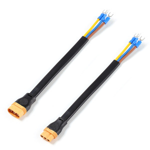 ขั้วต่อสามขา Mr60 พร้อมสายเคเบิลสำหรับเครื่องบินจำลอง สายซิลิโคน 12awg ขั้วต่อไฟฟ้ากำลังสูง - Product Image 3