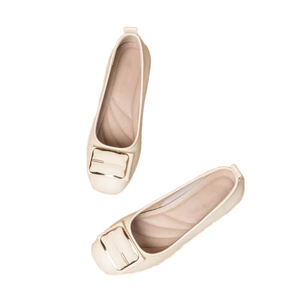 Nouvelles <span class=keywords><strong>ballerines</strong></span> décontractées pour le quotidien, automne 2025, style rétro français, bouche peu profonde, couleur <span class=keywords><strong>nude</strong></span>, dessus en PU, bride en X, à enfiler, respirantes, en cuir - Product Image 4