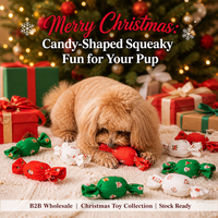 Jouet pour chien et chat en forme de cloche couineuse, en peluche douce, thème Noël, pour chiot et chaton, idéal pour jouer en intérieur, cadeau de Noël pour animaux de compagnie