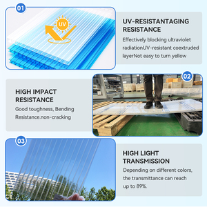 Opal ô tô kính 8 mét giá khuếch tán 4x8 tấm Philippines đa Tường Cong Polycarbonate tấm lợp - Product Image 2