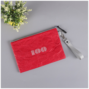 カスタムロゴ対応 洗えるタイベック®製スモールポーチ ジッパー付きコインケース・化粧ポーチ - Product Image 2