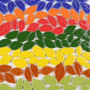 200g Oval keramik mosaik ubin potongan DIY mosaik membuat batu untuk kerajinan hobi seni dekorasi dinding rumah Arte daun kelopak bentuk - Product Image 2