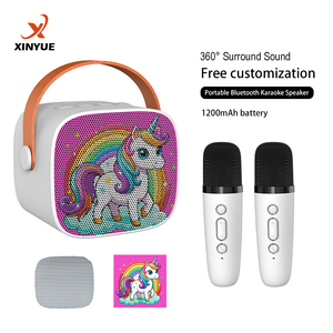Mini para altavoz <span class=keywords><strong>Bluetooth</strong></span>, micrófono inalámbrico portátil, fiesta, <span class=keywords><strong>Karaoke</strong></span>, cine en casa, iluminación LED RGB, módulo de Audio, sistema de sonido - Product Image 3