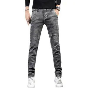 HKNZ OEM jeans da uomo di alta qualità casual da uomo nuovi autunno slim fit piedini piccoli jeans slim elasticizzati jeans uomo