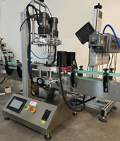 Petite échelle bureau bouteille d'eau bouchon de remplissage presse Laber Machine jus parfum liquide remplissage bouchage étiquetage ligne de Production
