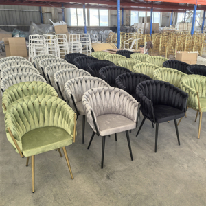 <span class=keywords><strong>Chaise</strong></span> décontractée à dossier en velours tissé à la main, pieds en fer <span class=keywords><strong>noir</strong></span>, pour salon et <span class=keywords><strong>salle</strong></span> à <span class=keywords><strong>manger</strong></span> – Meilleure vente - Product Image 1