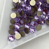Lot de 10 grosses boîtes de 1440 pièces SS20 Violet 2088 Cuts 16 Facets Strass à dos plat non thermocollants pour robes et loisirs créatifs