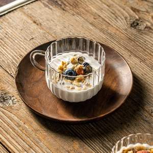 แก้วอาหารเช้าแก้วโบโรซิลิเกตความจุสูงสำหรับใช้ในบ้านพร้อมฝาปิดเหมาะสำหรับนมข้าวโอ๊ตกาแฟน้ำ - Product Image 4