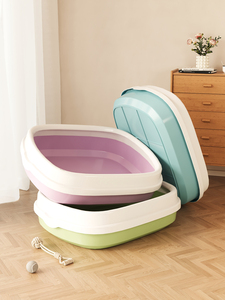Wholesale Eco-Friendly Plastic <strong>Cat</strong> Litter Box &amp; Accessories Large <strong>Square</strong> Easy Cleaning Sandbox Toilet with Convenient Features - Product Image 4