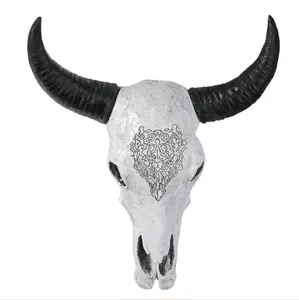 2021 nórdico retrô ox cabeça de resina artesanal, pendurado na parede, arte, decoração de casa, presente para amigo