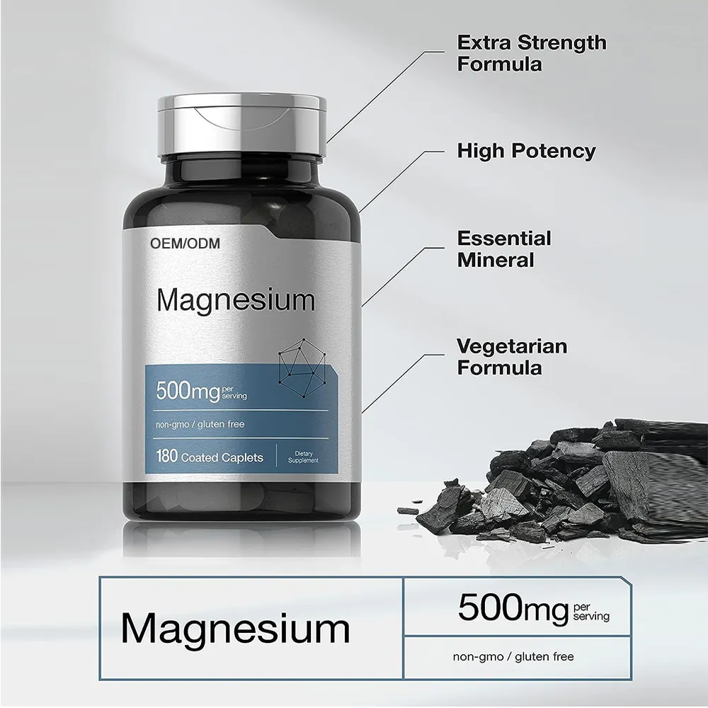 Tablet Magnesium sitrat 200mg suplemen Pereda, relaksasi & pencernaan dengan Elemental Magnesium