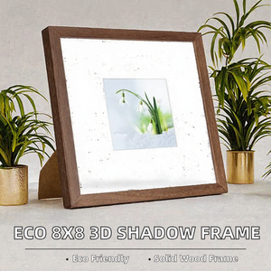 Cadre photo double face en bois de noyer et acrylique, cadre photo de table, décoration pour la maison et le bureau - Product Image 2