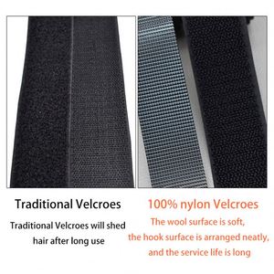 Bande auto-agrippante noire en nylon 100% à coudre, avec boucle souple en tissu et crochet en plastique moulé par injection - Product Image 2