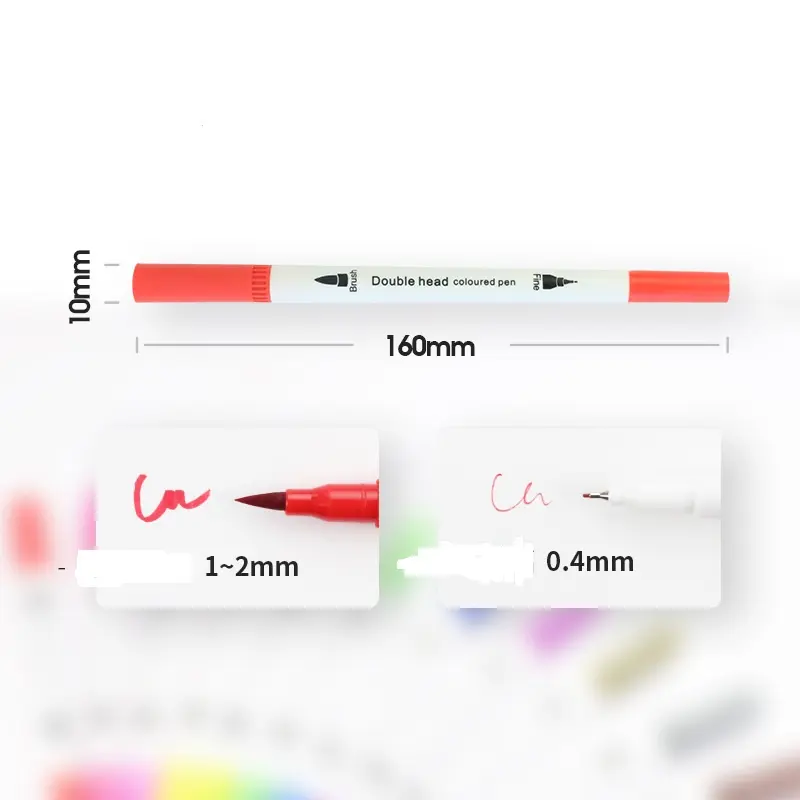 Basics caneta marcador para arte, caneta com ponta fina de ponta fina e pincel permanente 12/24/36/60/80 cores