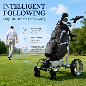 Nouvelle Voiturette de <span class=keywords><strong>Golf</strong></span> Électrique Intelligente 2026 en Gros, <span class=keywords><strong>Chariot</strong></span> de <span class=keywords><strong>Golf</strong></span> Portable Pliable à Suivi Automatique par Télécommande pour Utilisation Extérieure OEM ODM - Product Image 2