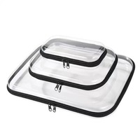 Étui rigide en PVC transparent JOYSUN résistant à l'eau avec fermeture éclair pour organiser et ranger de petits objets, jouets, blocs de construction Lego, puzzles