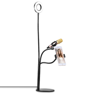 Flexible para vivir Stick soporte del teléfono celular soporte de lámpara titular-teléfono celular de Led con soporte del trípode Selfie anillo de luz - Product Image 1