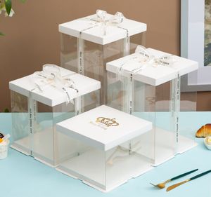 Boîte <span class=keywords><strong>d</strong></span>'emballage de gâteau arc-en-ciel <span class=keywords><strong>d</strong></span>égradé Transparent boîte de gâteau <span class=keywords><strong>d</strong></span>'<span class=keywords><strong>anniversaire</strong></span> multicouche <span class=keywords><strong>d</strong></span>égradé arc-en-ciel conception Dessert boîte-cadeau pour la nourriture - Product Image 6