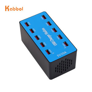 Vente flash - Station de <span class=keywords><strong>charge</strong></span> <span class=keywords><strong>multi</strong></span>-<span class=keywords><strong>USB</strong></span> de bureau 100W 5V20A à 10 ports QC2.0 pour téléphones/tablettes/montres/écouteurs - Product Image 2