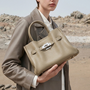 Borsa a Mano in Vera Pelle di Lusso per Donne, Tote in Pelle Martellata, Sac à Main Cuir Véritable, Borsa da Viaggio d'Affari per <span class=keywords><strong>Signore</strong></span>, Personalizzabile - Product Image 2