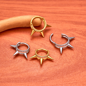 Pendientes de Titanio G23 de Moda, Anillos Articulados de 1.2mm para Piercing de Cartílago con Circonitas Pavé, Joyería para Lóbulo - Product Image 4