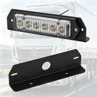 Nouveau phare LED haute puissance 18W, accessoires pour camion, couleurs personnalisées, 6 LED, 19 modes clignotants, lumière d'avertissement, lumière stroboscopique pour voiture