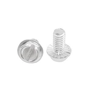 Tornillo de Tierra de Acero Inoxidable HWM8-32 con Brida y Ranura para Protección Contra Rayos - Product Image 1