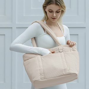 Ready to Ship Puffy <strong>Tote</strong> <strong>Bag</strong> <strong>for</strong> <strong>Women</strong>,Large Capacity Quilted <strong>Laptop</strong> <strong>Bag</strong> with Multi Pockets SMALL MOQ Fast Delivery Shoulder <strong>Bag</strong> - Product Image 6