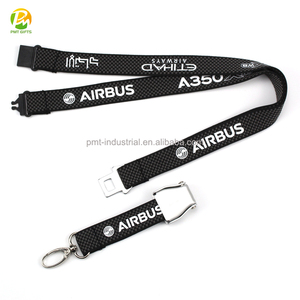 สายคล้องคอคุณภาพสูงทำจากซิลิโคนพิมพ์ลายโพลีเอสเตอร์สำหรับเครื่องบินแอร์บัส <span class=keywords><strong>A350</strong></span> พร้อมเข็มขัดแบบทอและตัวล็อคเพื่อความปลอดภัย ใช้เป็นของที่ระลึกสำหรับนักบิน - Product Image 3