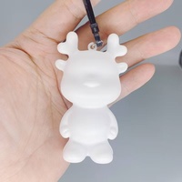 Porte-clés Ours Fluide DIY pour Enfants, Porte-clés Ours Mignon de Dessin Animé pour Cadeaux