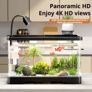 Transparant acryl rechthoekig klein aquarium met externe filter Eco Turtle Tank Home Fish Bowl voor woonkamer slaapkamer - Product Image 1