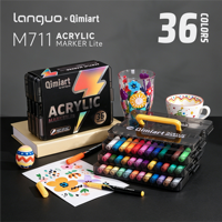 Stylos de peinture acrylique liquide directe PET personnalisés Little Lightning 36 couleurs, système sans encre, marqueurs, ensemble imperméable à séchage rapide pour bricolage