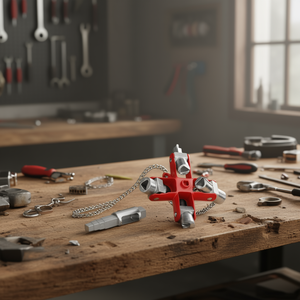 Llave Universal para Sistemas de Cerradura Comunes, Herramienta Multiusos con Cadena y Porta-Bits - Product Image 2