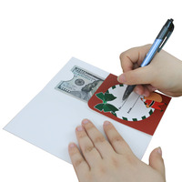 Nouvelles Cartes de Vœux de Noël Modèle Chine JMD0618 Papier en Stock Impression Quadricolore Lot de 12 Dessins Animés Père Noël Bonhomme de Neige Manuscrit