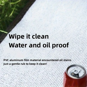 2 X 2M Hafif Dayanıklı Açık Hava Çift Taraflı Kalınlaştırılmış Alüminyum Film Nem Geçirmez Katlanabilir Mat Plaj Piknik Kampı için - Product Image 5