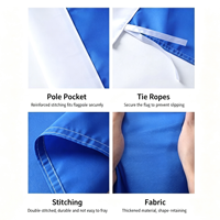 Drapeaux personnalisés écologiques de haute qualité, impression numérique, 100% polyester, style volant, double couture, 3x5 pieds, drapeau national, bannière de pays