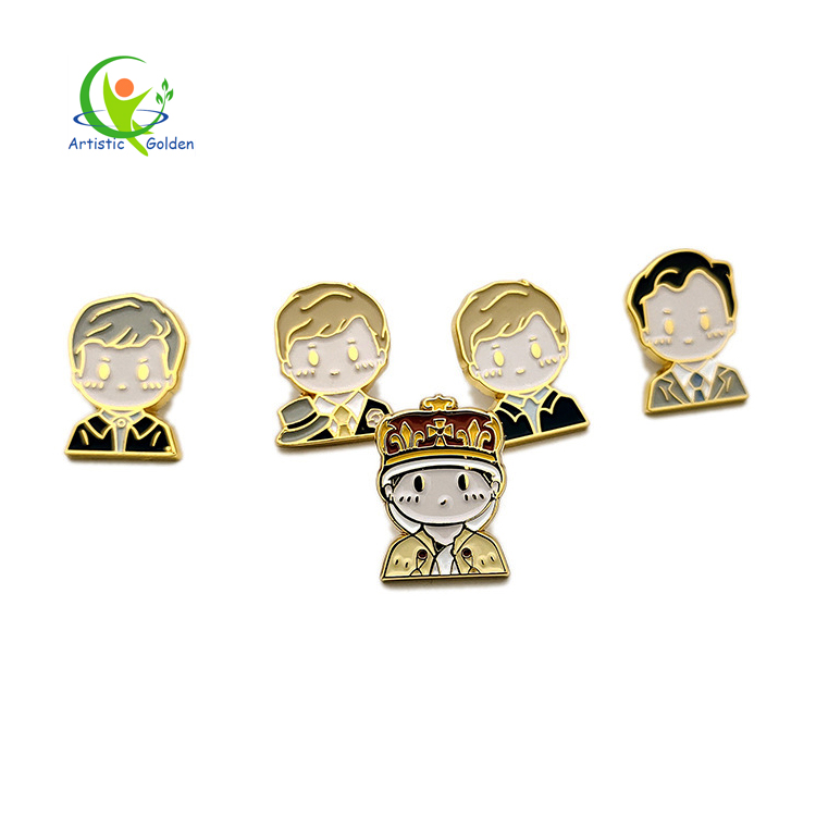 Boys Starfish Designer Vietnam Amythyst Red Oem Dome Round Cc Yellow Smile Skate Board Lapel Pin//