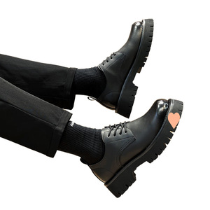 Chaussures en cuir pour hommes, plateforme, pour le bureau, formelles, <span class=keywords><strong>mariage</strong></span>, élégantes, imperméables, respirantes, semelle en caoutchouc - Product Image 4