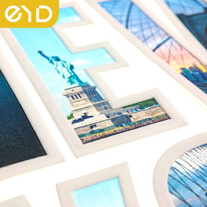 Impression de logos personnalisés <span class=keywords><strong>sur</strong></span> t-shirts EYD, presse à étiquettes, vinyle <span class=keywords><strong>Paris</strong></span>, transfert thermique DTF, silicone, transfert thermique chenille, vêtements à repasser, patchs New York - Product Image 5