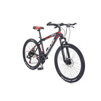 Vélo de montagne en acier, roues 26 pouces, freins à disque, 24 vitesses, sans amortisseur arrière, pédales ordinaires, charge maximale 120 kg, pour adultes, pour la conduite sur route