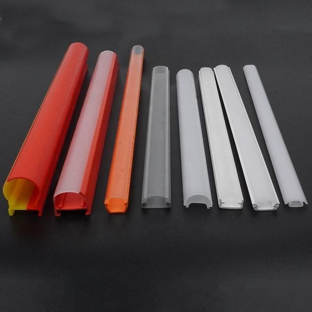 Custom Plastic Extrusion Led Light Diffuser for Tube Lamp Linear Strip square Cover Made of Milky White Black Polycarbonate Pc