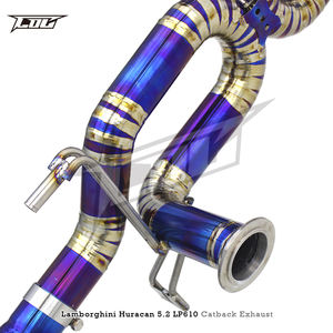 Scarico Catback <span class=keywords><strong>blu</strong></span> bruciato personalizzato per Lamborghini Huracan 5.2 LP580/LP610 tubo di scarico 2014-2023 - Product Image 6