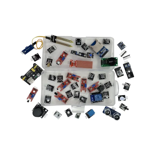 WAVGAT 37+8 Compatible Robot Learning Sensor Kit with 45 Modules Total Electronic Components Cable Assemblies Raspberry Pi DIY